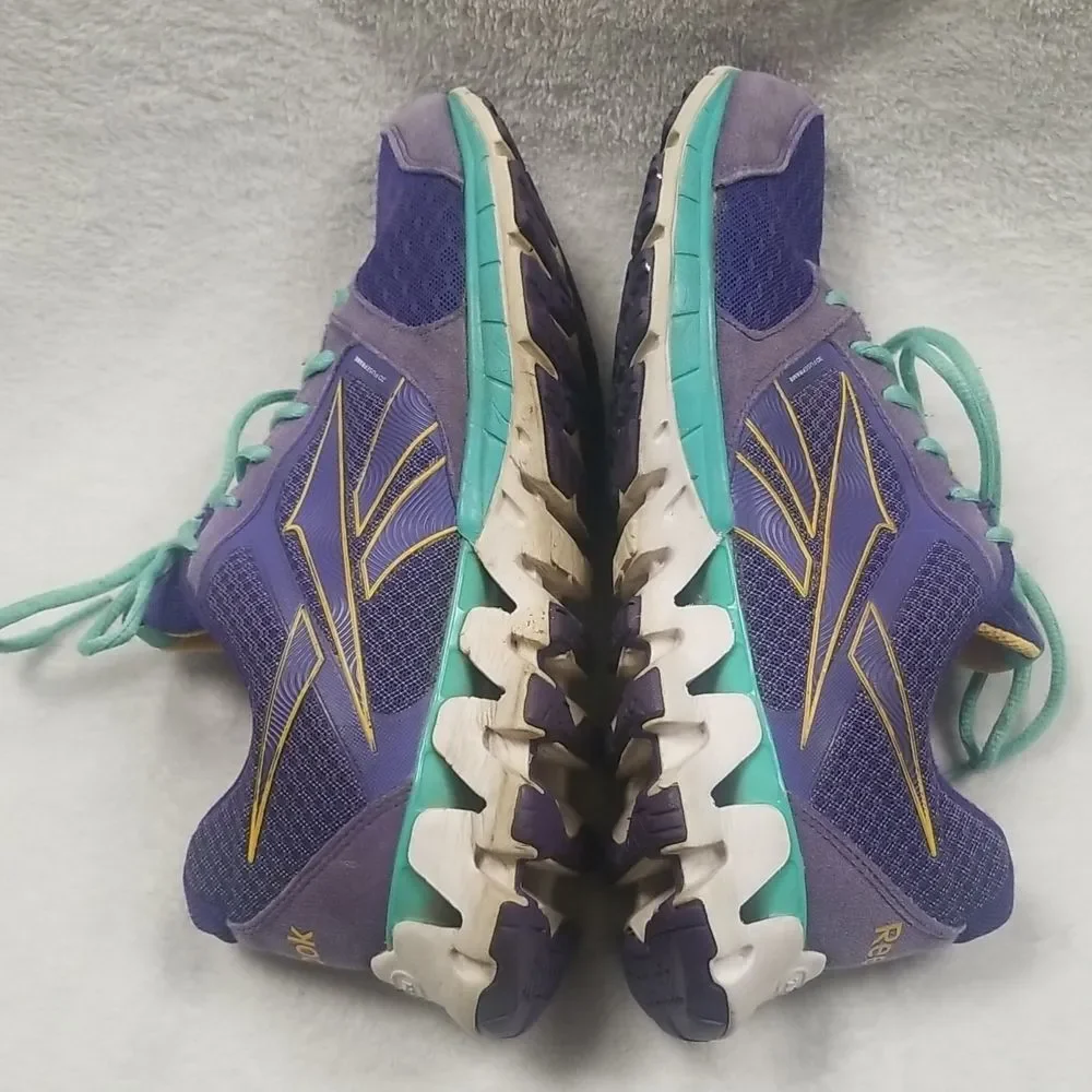 REEBOK WOMENS PURPLE ZIGKICK ALPHA RUNNING SHOE SZ 10 - Picture 5 of 9